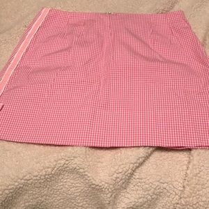 Lilly Pulitzer pink gingham mini skirt